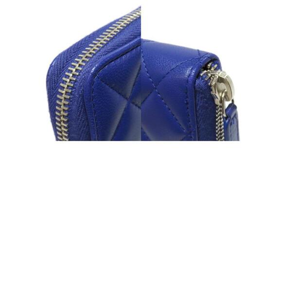 CHANEL Purple Lambskin Leather Logo Wallet - Picture 10 of 11